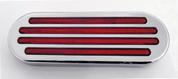 Oval Flatline Red LED, (52 Diodes)
