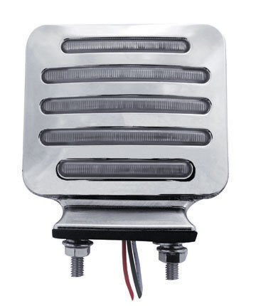 Flatline Double Face Double Post Square Clear LED