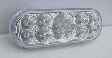Oval Super Diode Clear Stop, Turn & Tail Amber LED, (13 Diodes)