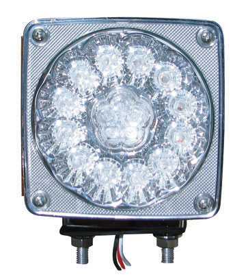 Super Diode Double Face Double Post Square Clear LED, Driver Side, (38 Diodes)