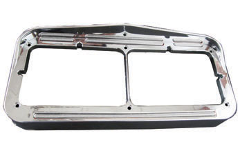 Universal, Rectangular Flatline Headlight Bezel, White