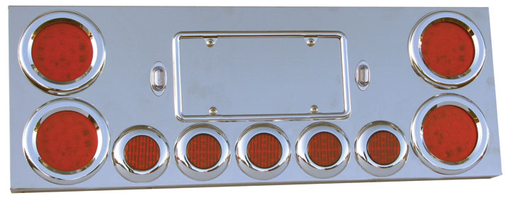 Stainless Steel Rear Center Panel with 4 X 4