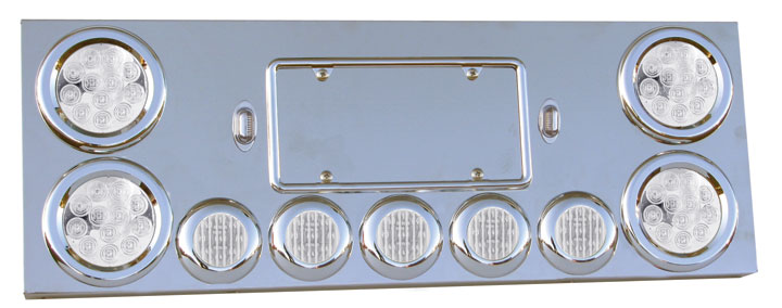 Stainless Steel Rear Center Panel with 4 X 4