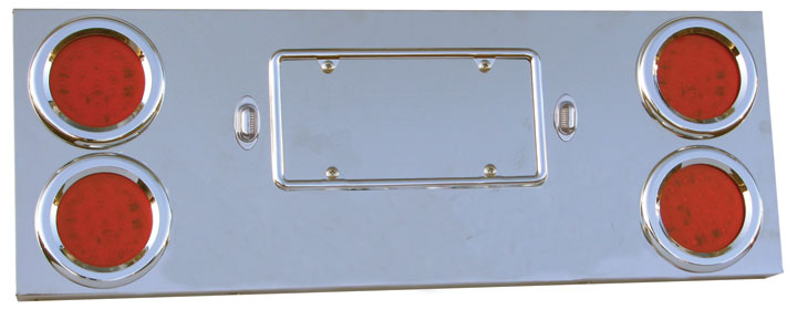 Rear Center Panel with 4 x 4inch & 2 License Light LED