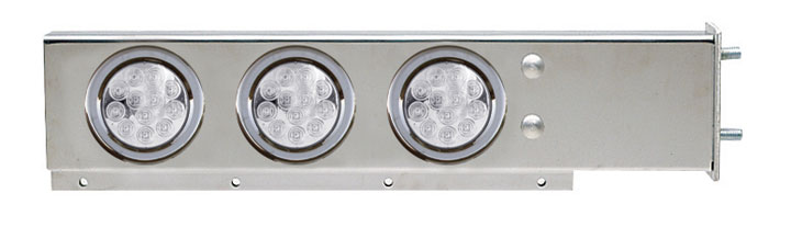 Mud Flap Hanger with Flat Top & 6 x 4inch Clear LED & Bezels