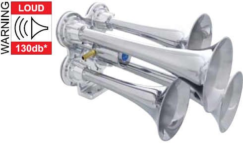 Chrome 4 Trumpet Small Train Horn