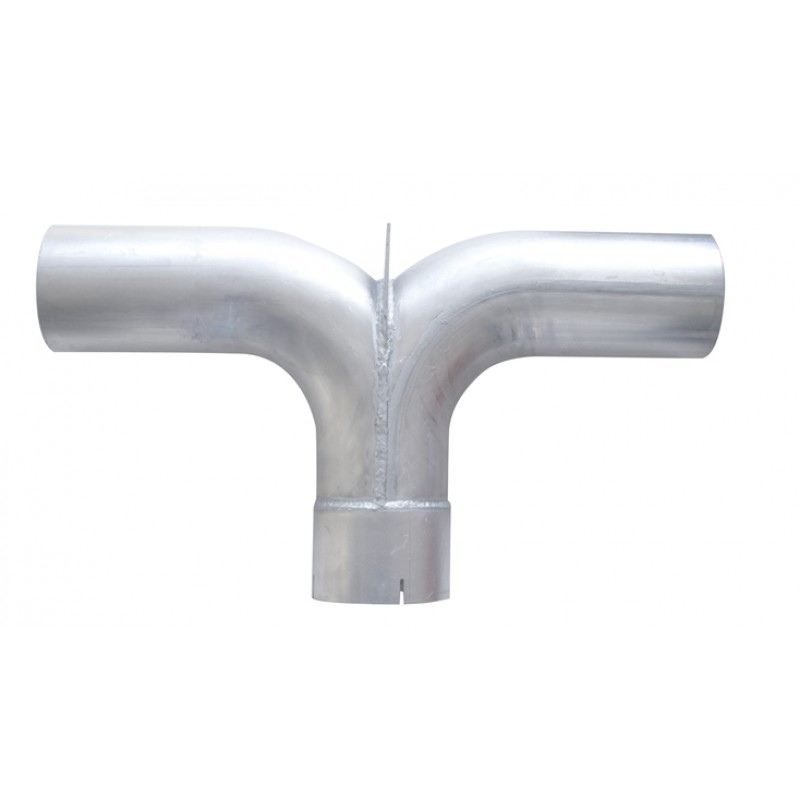 Aluminized Universal 5" Y Pipe With Divider - 25" Width X 14" Length