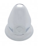33Mm Chrome Bullet Lug Nut Cover W/ Flange