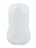 Chrome Plastic 33Mm X 3 3/16" Round Push-On Nut Cover W/ Flange