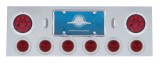Stainless Steel Rear Center Light Panel W/ 4" & 2 1/2" Led Lights