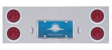 Stainless Steel Rear Center Light Panel W/ Four 4" Led Lights