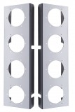 (2/Bulk) Stainless Steel Peterbilt Air Cleaner Light Bracket W/ Eight 2" Light Cutouts
