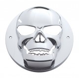 Chrome 2 1/2" Light Skull Bezel