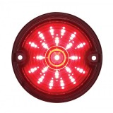 21 Led 3 1/4" Round Harley Davidson Signal Light With 1157 Plug - Red / Smoke Lens