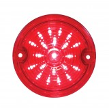 21 Led 3 1/4" Round Harley Davidson Signal Light With 1157 Plug - Red / Red Lens
