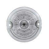 21 Led 3 1/4" Round Harley Davidson Signal Light With 1157 Plug - Red / Clear Lens