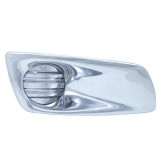 Chrome Plastic Kenworth T660 Front Bumper Light Bezel Without Light Hole - Passenger