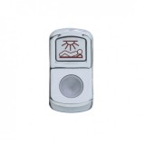 Chrome Plastic "Sleeper Light" Rocker Switch Cover - Indented