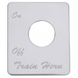 Stainless Steel Peterbilt Switch Plate - Train Horn