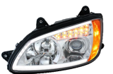 2008+ Kenworth T660 Projector Headlight - Driver Side - Chrome