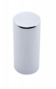 Chrome Plastic 33Mm X 4 1/4" Thread-On Cylinder Nut Cover
