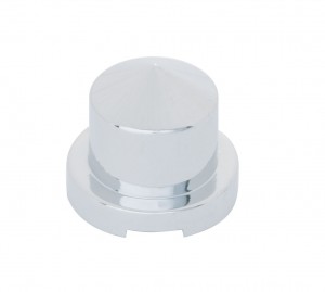 Chrome Plastic 7/16" X 3/4" Pointed Round Nut Cover For Hex Head Bolts
