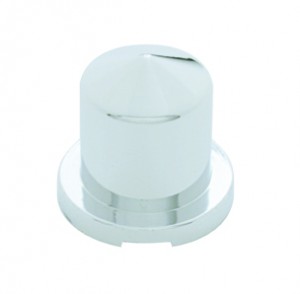 Chrome Plastic 5/8" X 1 1/4" Pointed Round Push-On Nut Cover For Hex Head Bolts