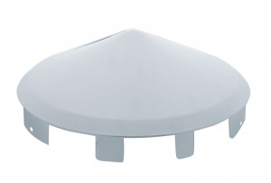 Chrome Universal Pointed Front Hub Cap - 1" Lip