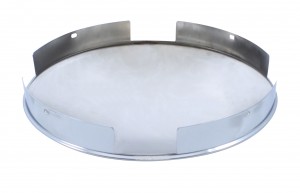 Chrome 4 Even Notch Front Dome Hub Cap - 1" Lip