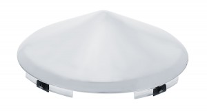 Chrome Front Pointed Hub Cap - 7/16" Lip