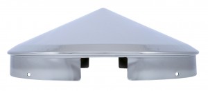 Chrome 4 Even Notch Pointed Front Hub Cap - 1" Lip