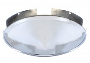 Chrome 1" Lip 4 Even Notch Front Pointed Hub Cap