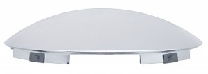 Chrome 6 Uneven Notch Front Dome Hub Cap - 1" Lip