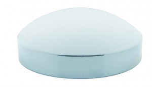 (Skpk) Chrome 8" Rear Dome Hub Cap W/ 1 1/2" Tall Side Wall