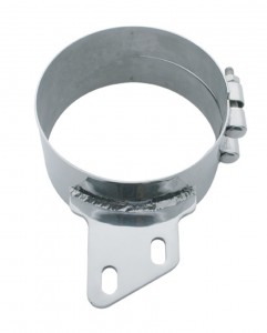 Stainless Steel 7" Butt Joint Exhaust Clamp W/ Angled Bracket