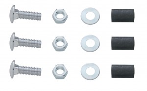 Bolt Thru Bottom Mud Flap Plate Mounting Hardware - Bolt/Nut/Washer X 3
