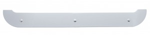 Chrome 4"L X 24"W Contour Bottom Mud Flap Plate - Welded Stud