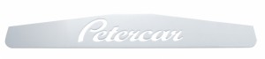 (2/Card) Chrome 4" X 24" Scripted Bottom Plate W/ Studs - Petercar