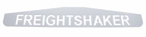 (2/Card) Chrome 4" X 24" Scripted Bottom Plate W/ Studs - Freightshaker