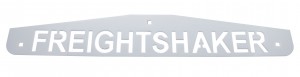 (2/Card) Chrome 4" X 24" Scripted Bottom Plate W/ Bolt Thru Studs - Freightshaker