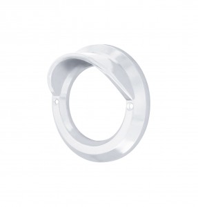 Chrome Plastic 2" Round Bezel W/ Visor