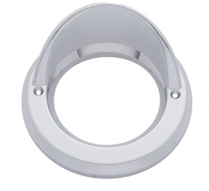 Chrome Plastic Bezel W/ Visor-2 1/2" Round