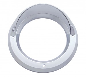 Chrome Plastic 4" Bezel W/ Visor