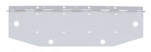Chrome 2 License Plate Angled Holder W/ Square Marker Light Cutout