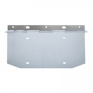 Chrome 1 License Plate Angled Holder W/ Hinge