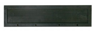 Black Rubber 24"W X 6"L Quarter Fender Top Mud Flap - 5 1/16" Hole