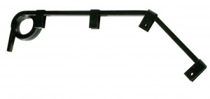 (2/Bulk) Black Angled 0.64" Square Spring Steel Arm Mud Flap Hanger - 2 Coils