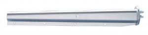 (2/Bulk) Chrome 30" Light Duty Spring Loaded Straight Mud Flap Hanger W/ End Cap - 1 1/8" Bolt Pattern