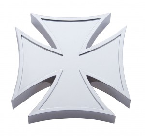 Chrome Plastic Spinner - Iron Cross