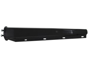 (2/Bulk) Black Straight 30" Heavy Duty Spring Loaded Straight Mud Flap Hanger - 1 1/8" Bolt Pattern